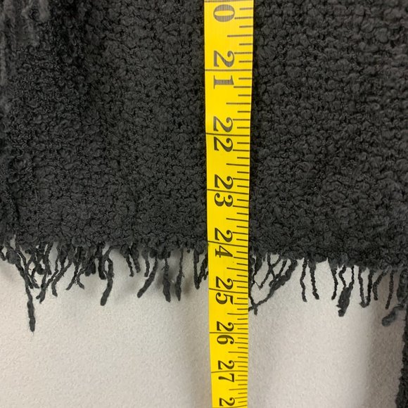 **SOLD**Iro Jacket Womens 40 US 8 Black Open Front Boucle Shavani Fringe Short - Picture 8 of 15